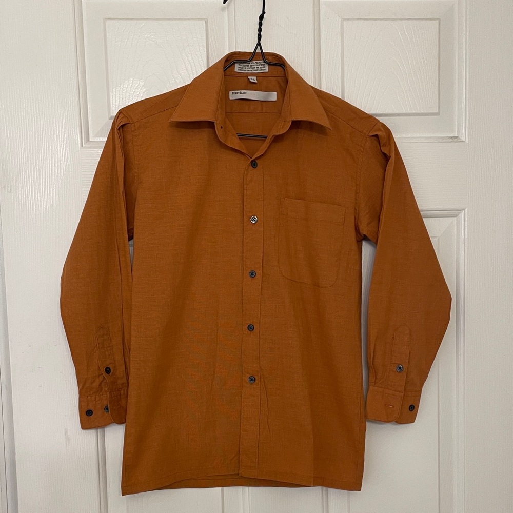 Perry Ellis Kids Burnt Orange Button-Down Shirt